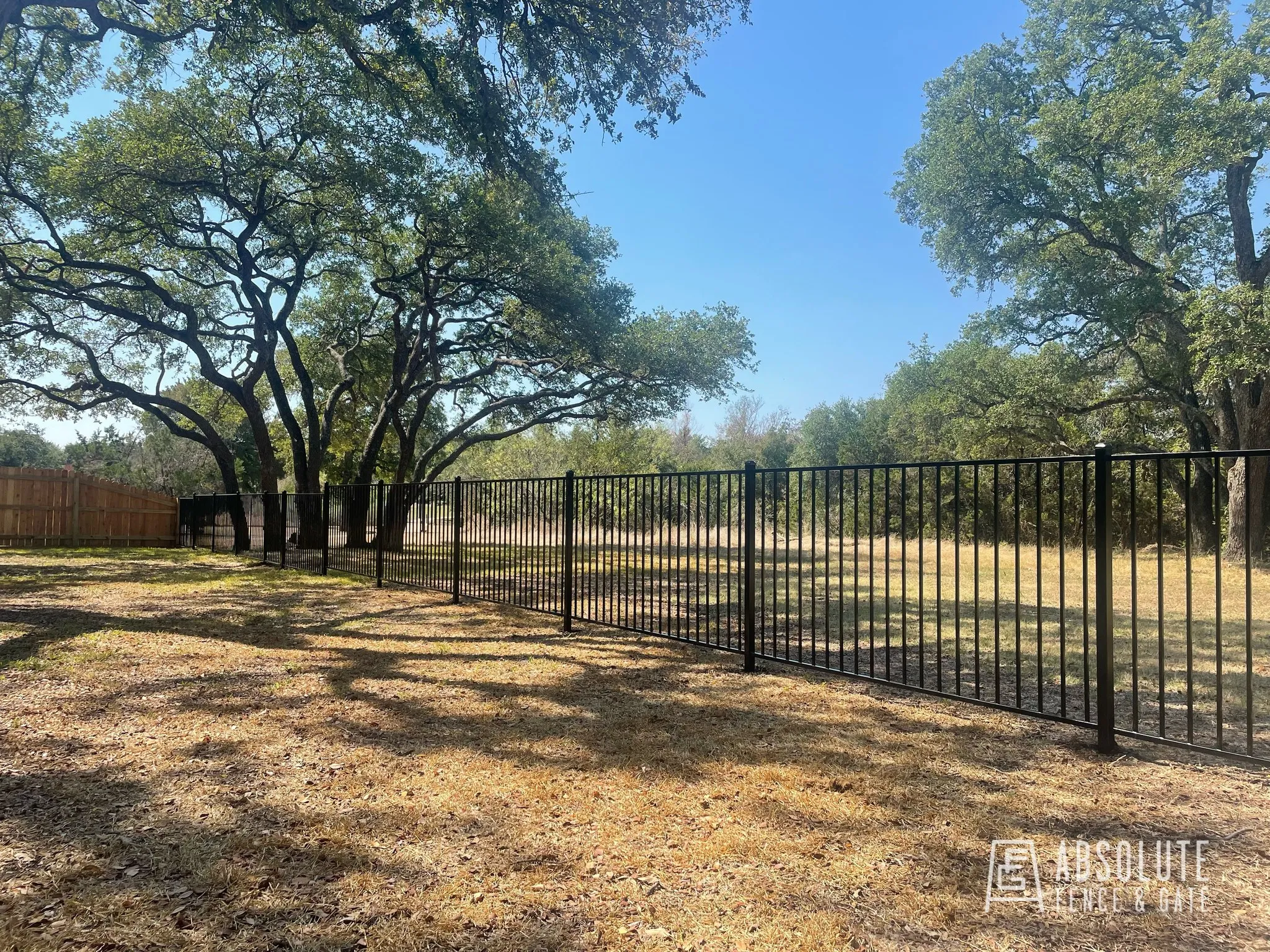 Ornamental steel fence installation by Absolute Fence & Gate in Austin area