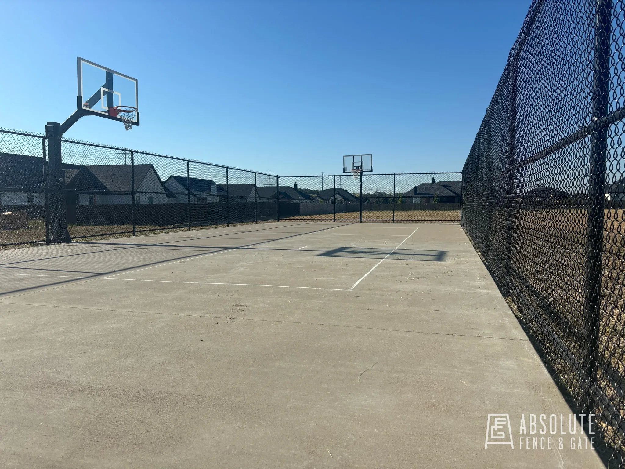 Commercial fence installation