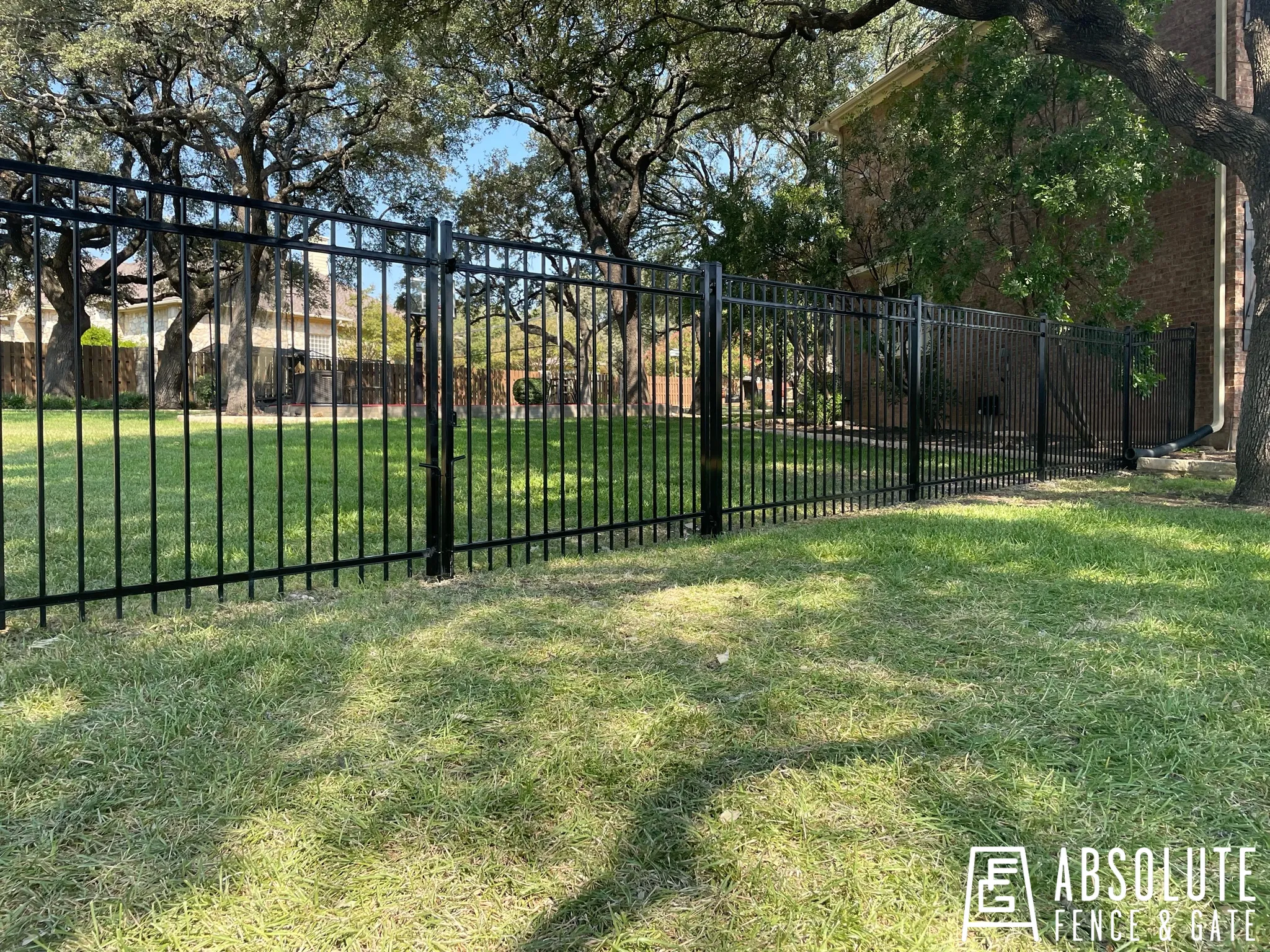 Ornamental steel fence installed by Absolute Fence & Gate in Austin, TX